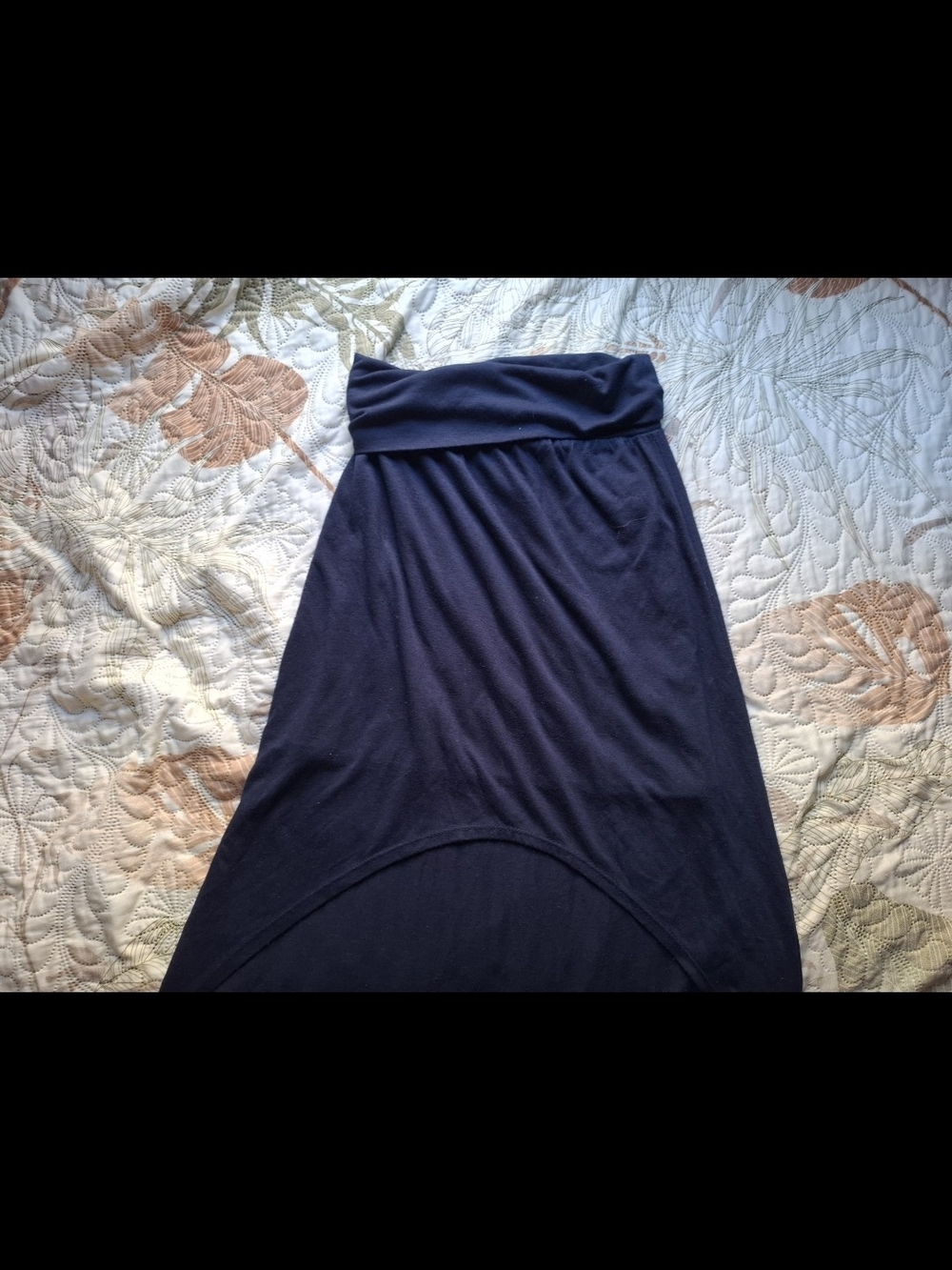 Aeropostale Navy High-Low Fold-Over Waist Skirt